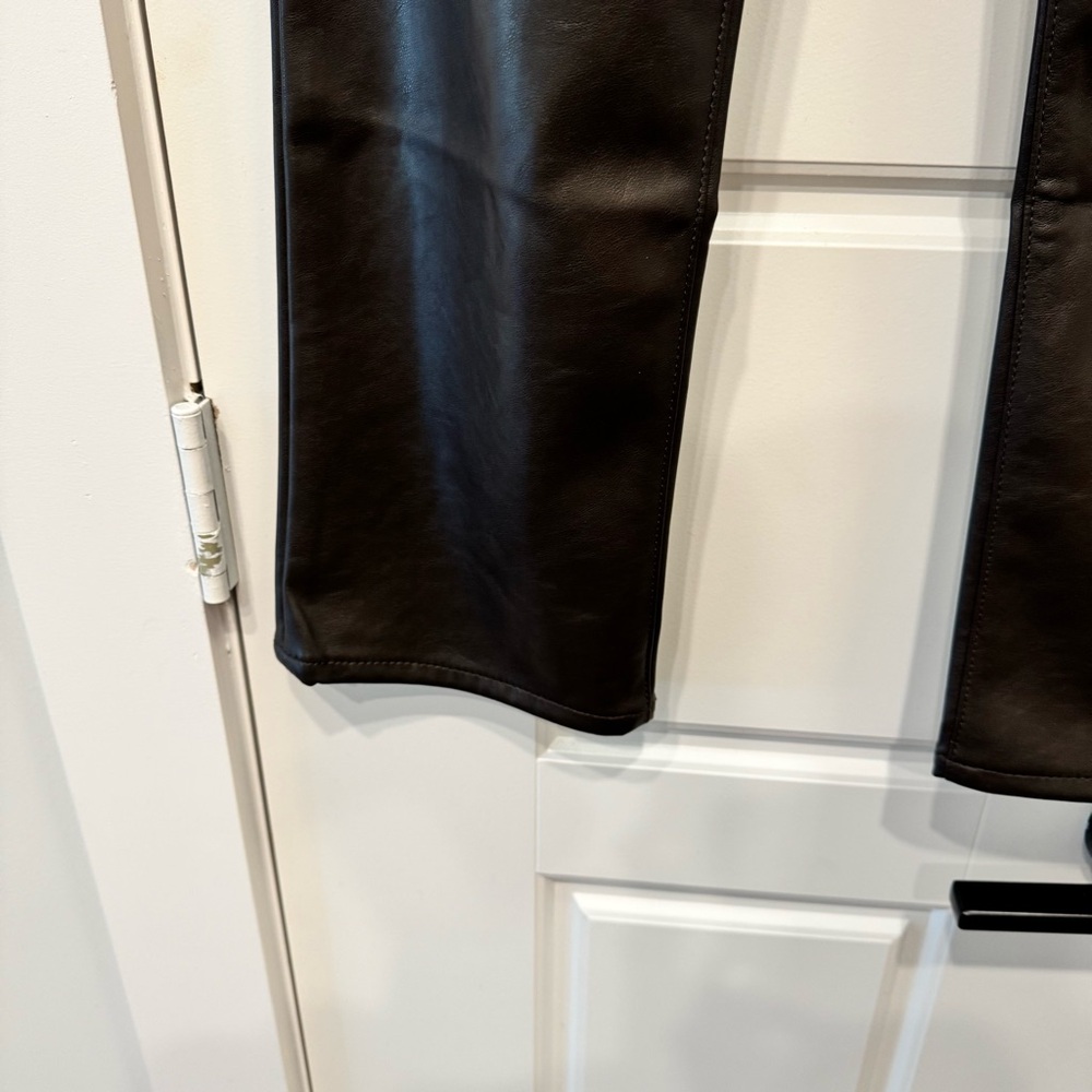 GAP Brown Leather Straight Leg Pants - Picture 3 of 11